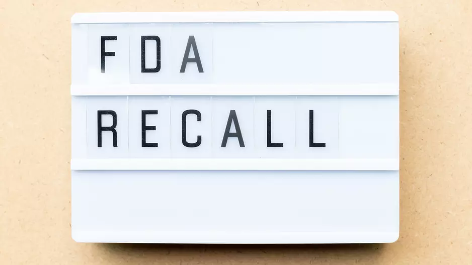 the words "FDA recall" on a board