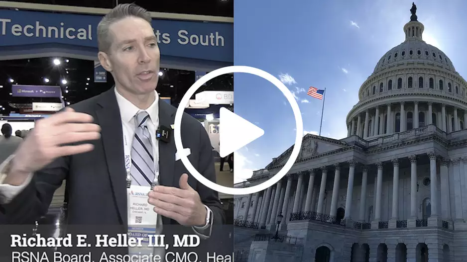 Video interview with Richard Heller, MD, RSNA Board member, associate chief medical officer for health policy and communications, and national director of pediatric radiology at Radiology Partners, explains the impact of the 2024 Medicare cuts on radiology and what comes next. #RSNA #RSNZA23 #RSNA2023 #CMS #Radiology