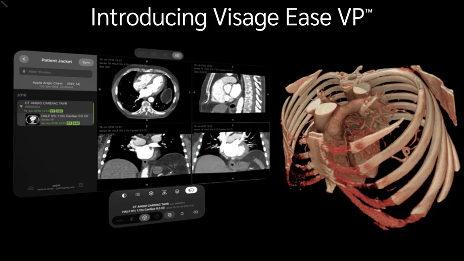 Visage Ease VP Apple Vision application